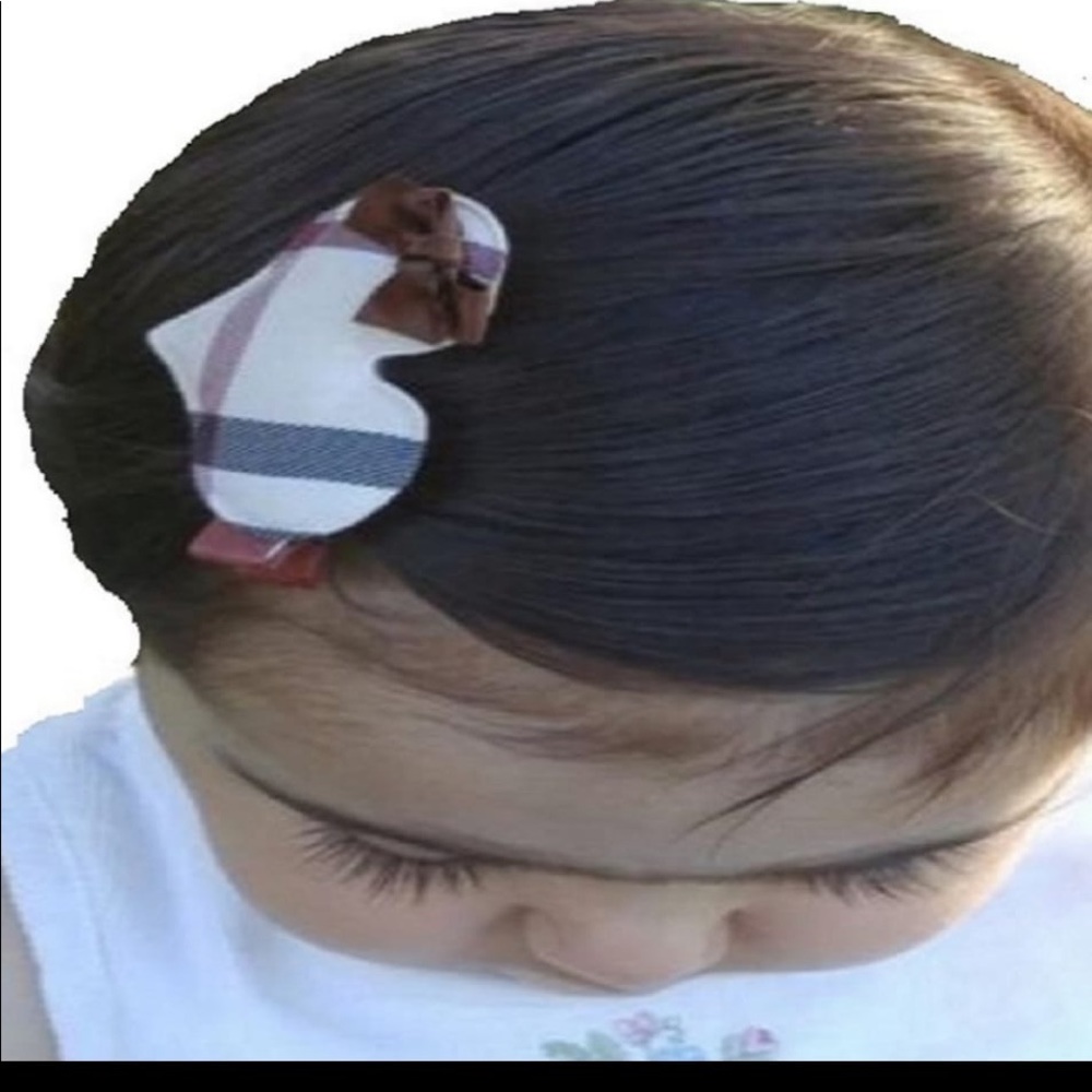 GIRLS PLAID PRINT CLIP ON HAIR ACCESSORIES!  BRAND NEW!